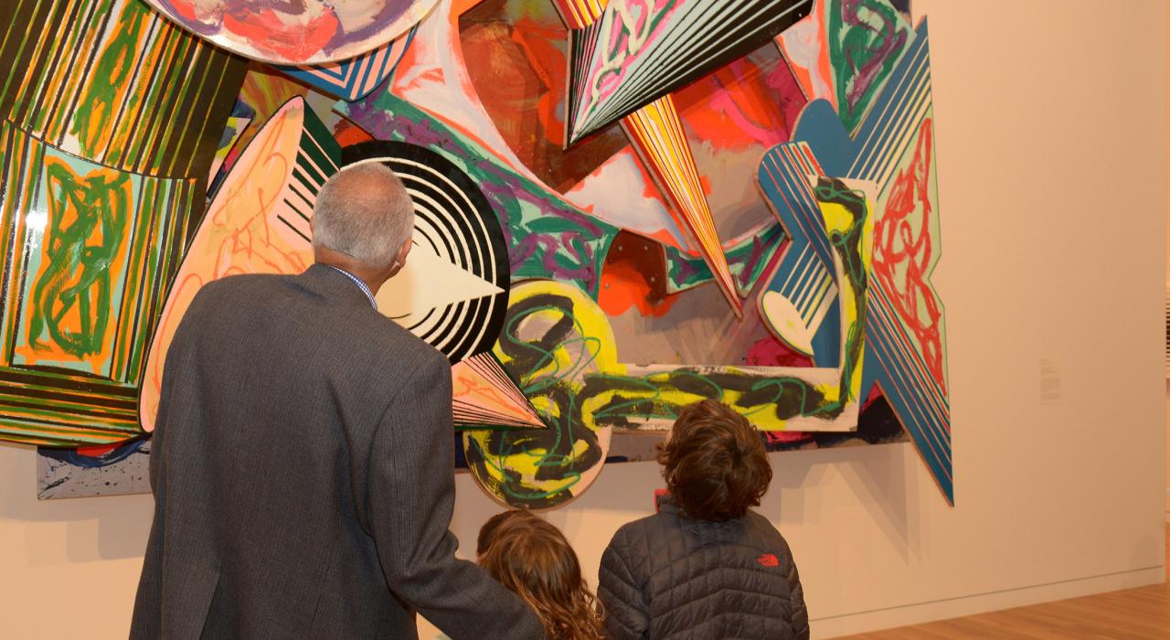 Viewing a colorful piece at the Columbus Museum of Art Viewing a colorful piece at the Columbus Museum of Art