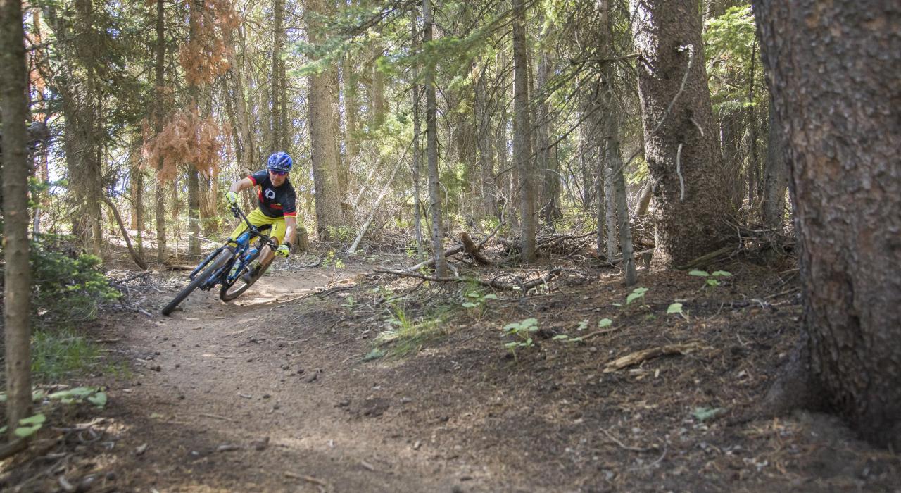 Exploring biking trails on Casper Mountain