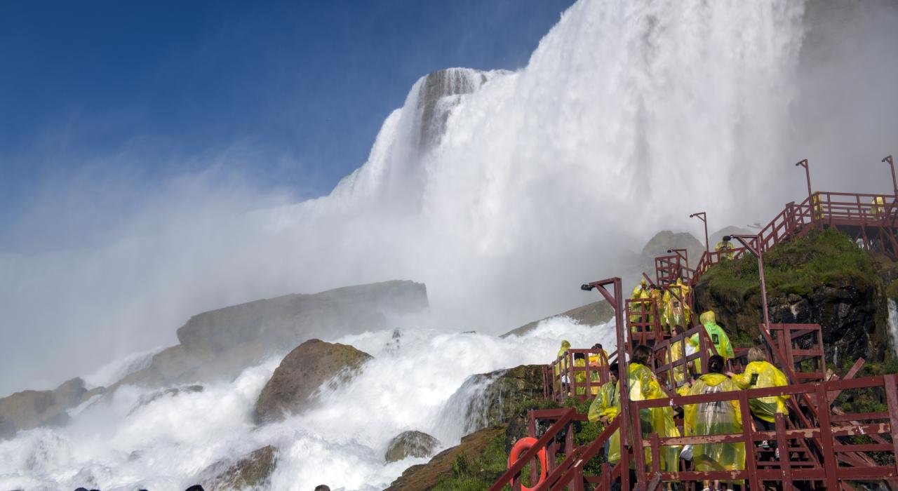 纽约州尼亚加拉瀑布城尼亚加拉大瀑布州立公园雷鸣般的瀑美景布