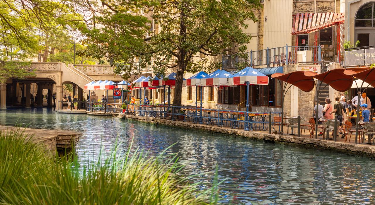 The San Antonio River Walk in Texas