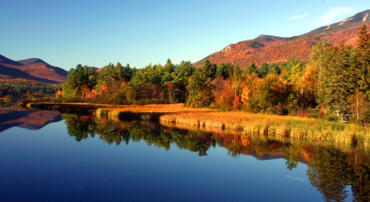 阿迪朗达克山脉 (Adirondack Mountains) 令人惊叹的秋色
