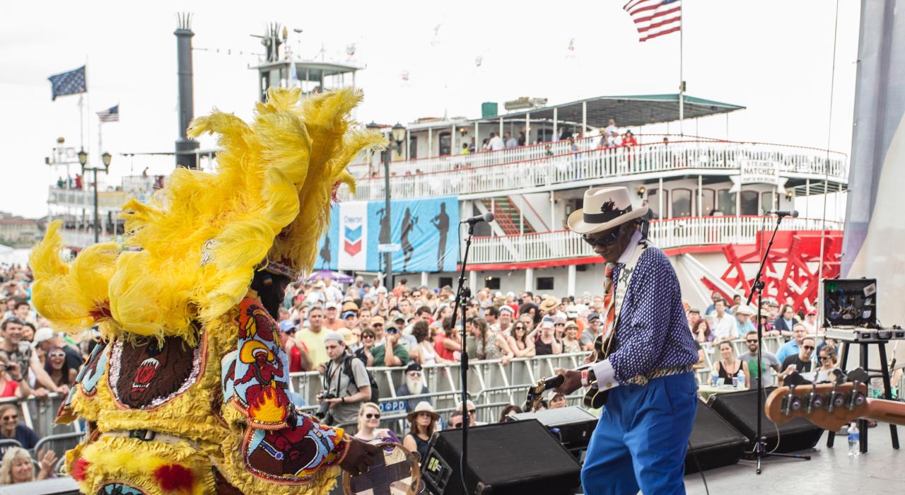 爵士乐手在路易斯安那州新奥尔良表演