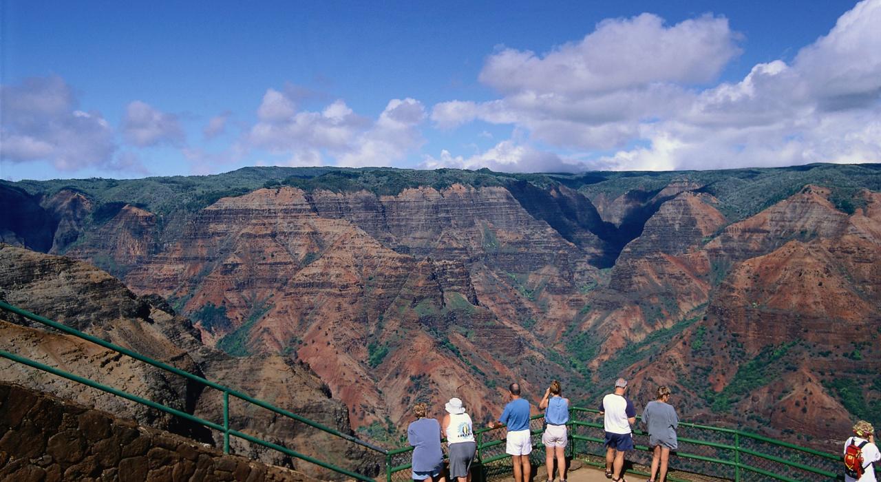 威美亚峡谷 (Waimea Canyon) 观景点令人叹为观止的美景