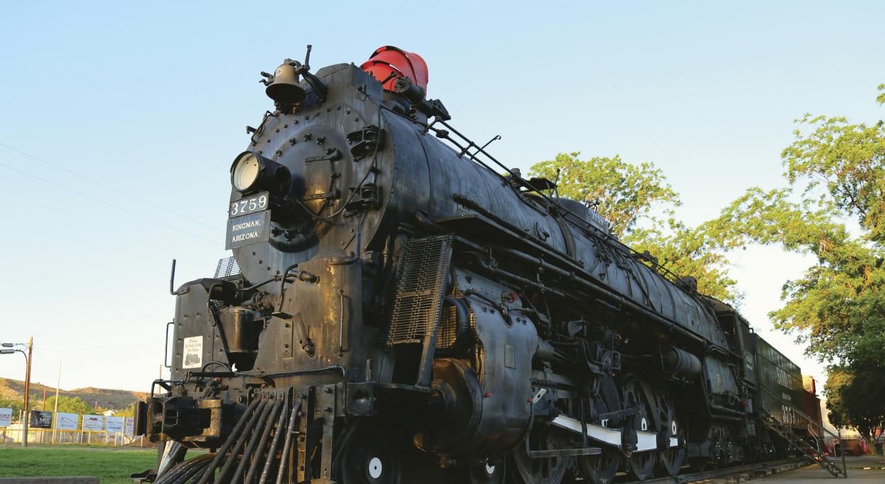 著名的 3759 号蒸汽机车在机车公园展出
