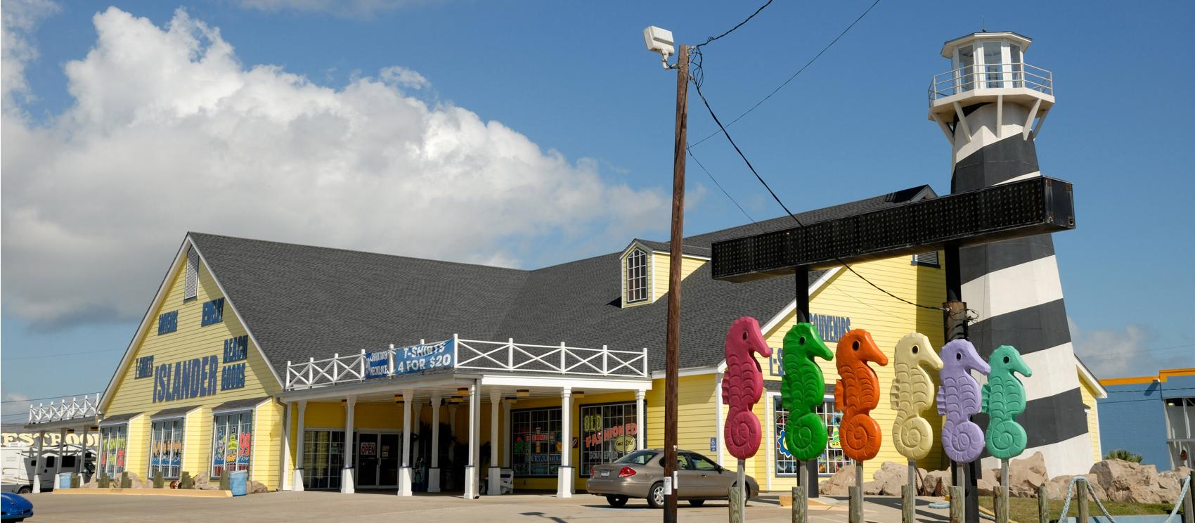 南帕德里岛上的彩色纪念品店