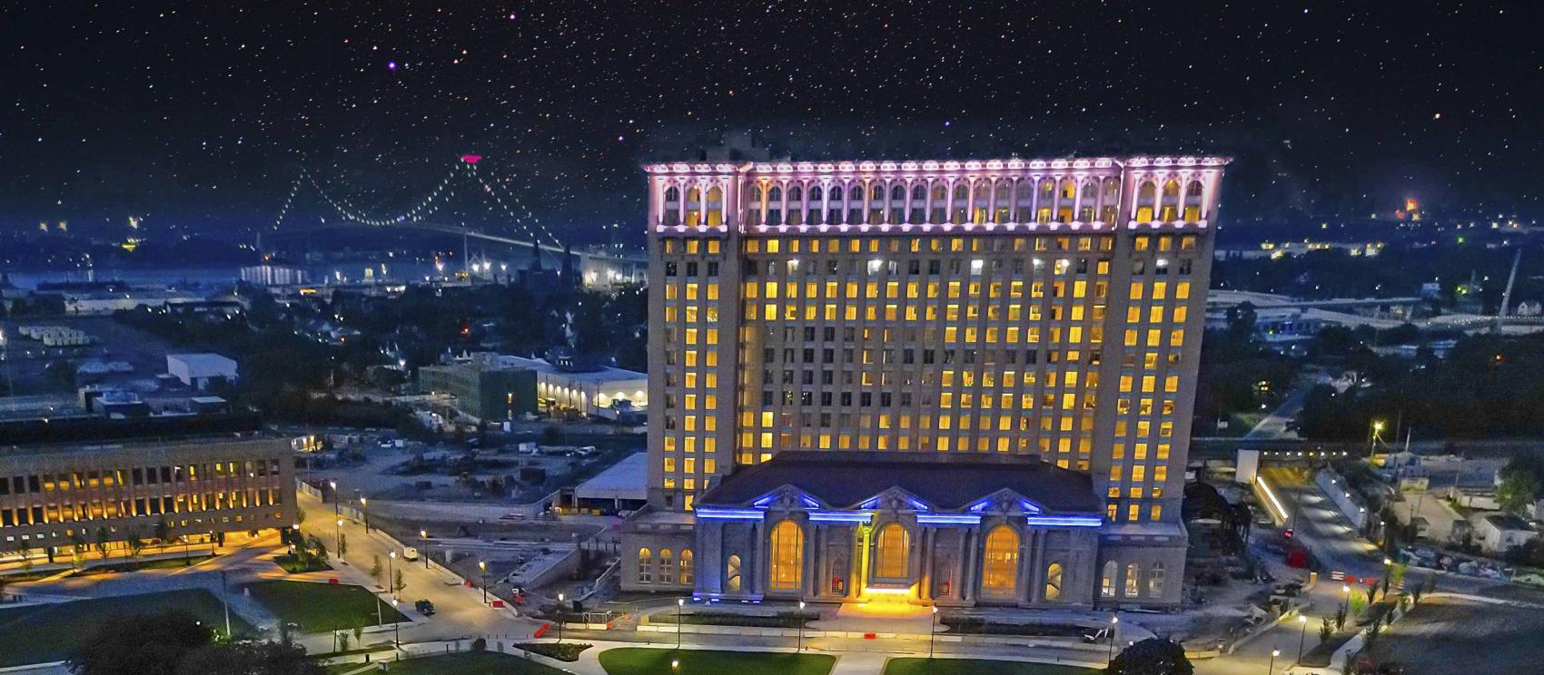 The historic Michigan Central building in Detroit