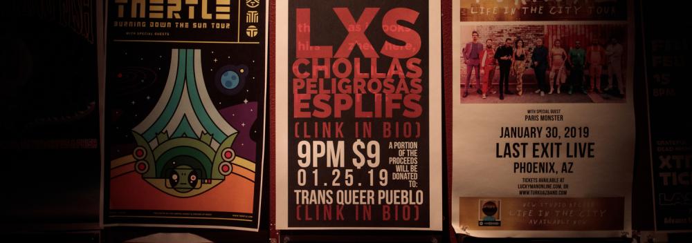 凤凰城乐队 Las Chollas Peligrosas 的演出广告传单
